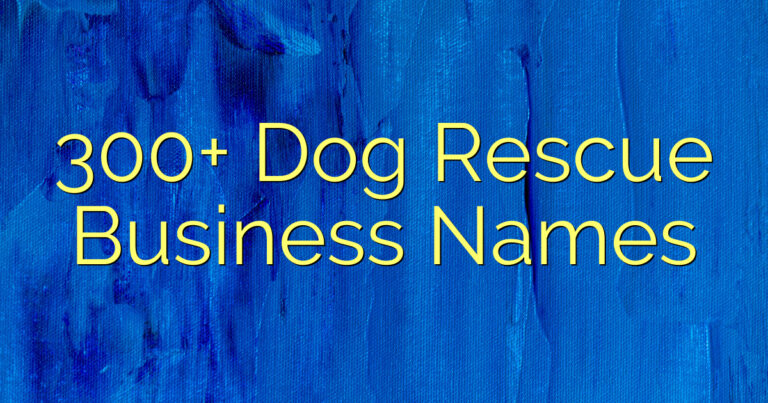 300+ Dog Rescue Business Names