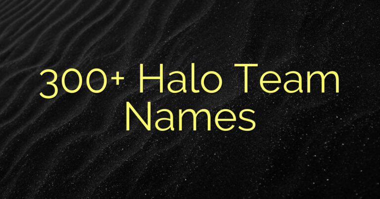 300+ Halo Team Names