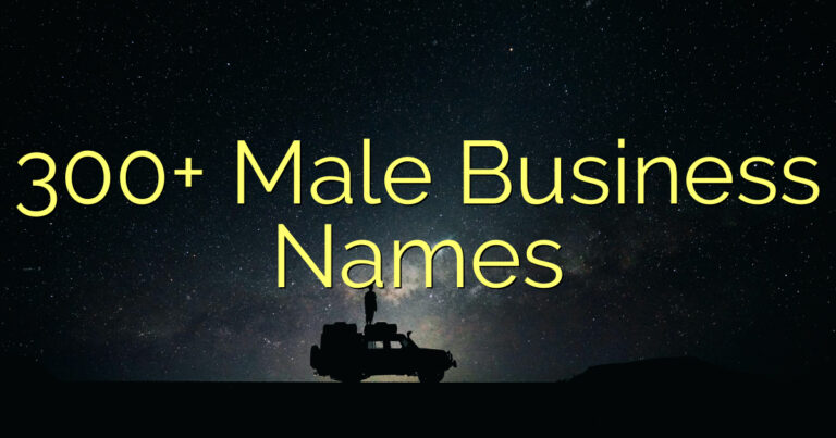 300+ Male Business Names
