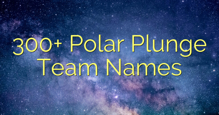 300+ Polar Plunge Team Names