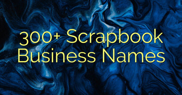 300+ Scrapbook Business Names