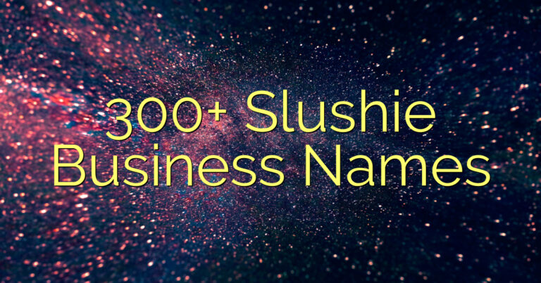 300+ Slushie Business Names