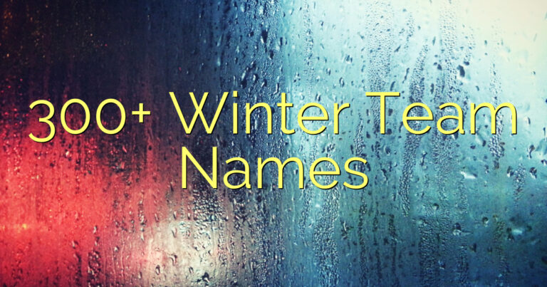 300+ Winter Team Names