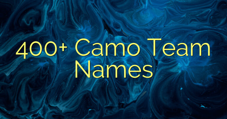 400+ Camo Team Names