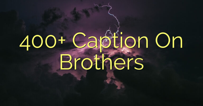 400+ Caption On Brothers