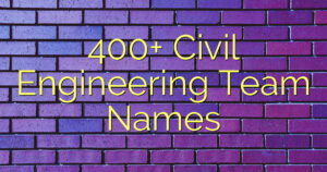 400+ Civil Engineering Team Names
