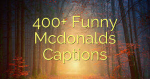 400+ Funny Mcdonalds Captions