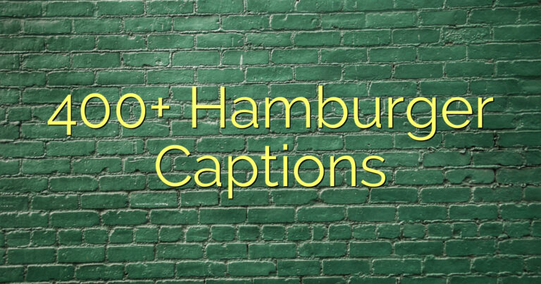 400+ Hamburger Captions