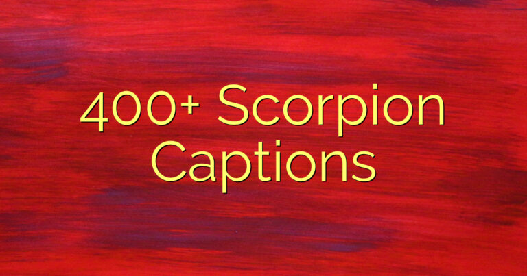 400+ Scorpion Captions