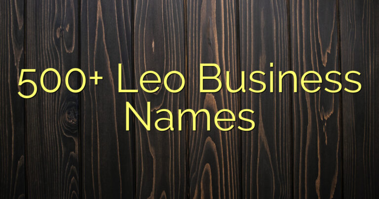 500+ Leo Business Names