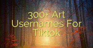 300+ Art Usernames For Tiktok