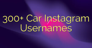 300+ Car Instagram Usernames