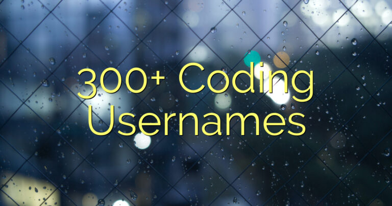 300+ Coding Usernames