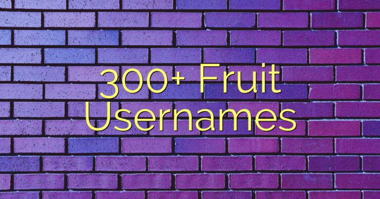 300+ Fruit Usernames