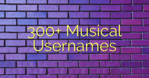300+ Musical Usernames