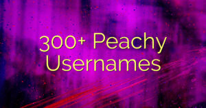 300+ Peachy Usernames