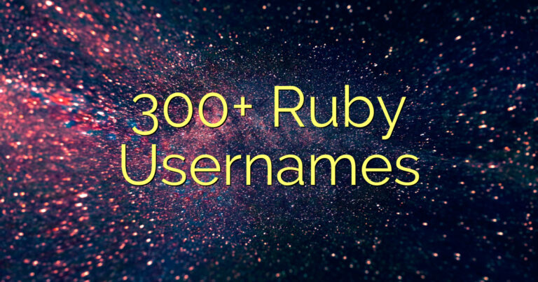 300+ Ruby Usernames
