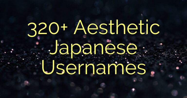 320+ Aesthetic Japanese Usernames