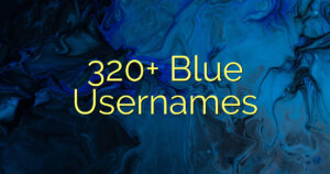 320+ Blue Usernames