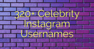 320+ Celebrity Instagram Usernames
