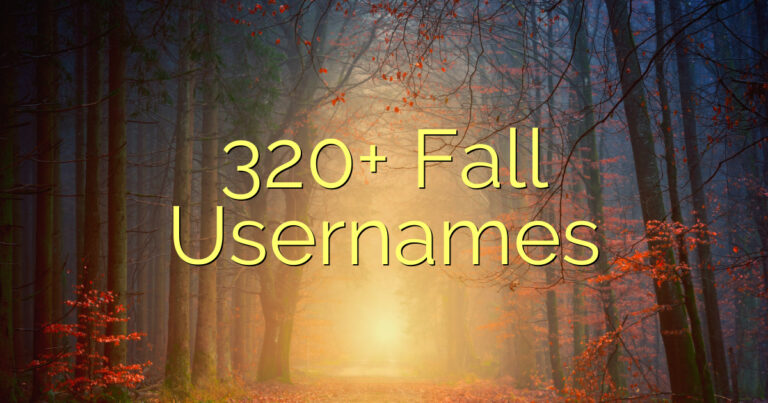 320+ Fall Usernames