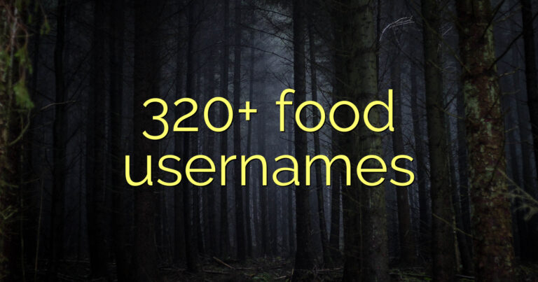 320+ food usernames