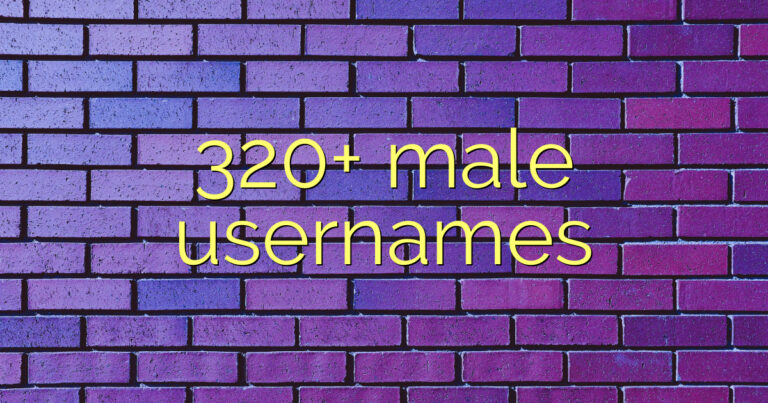320+ male usernames