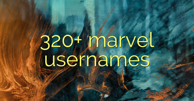 320+ marvel usernames