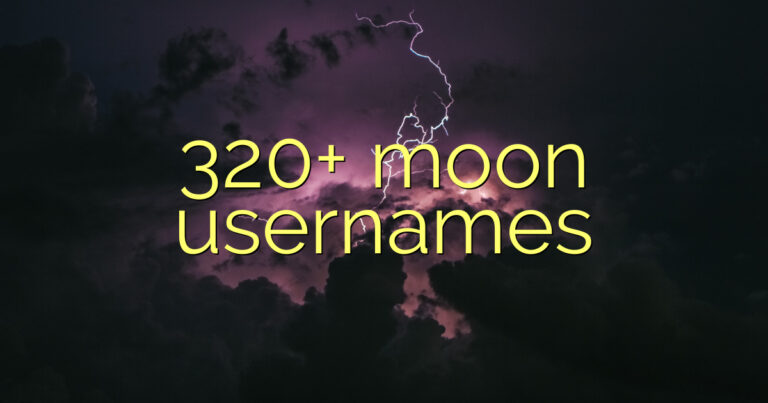 320+ moon usernames