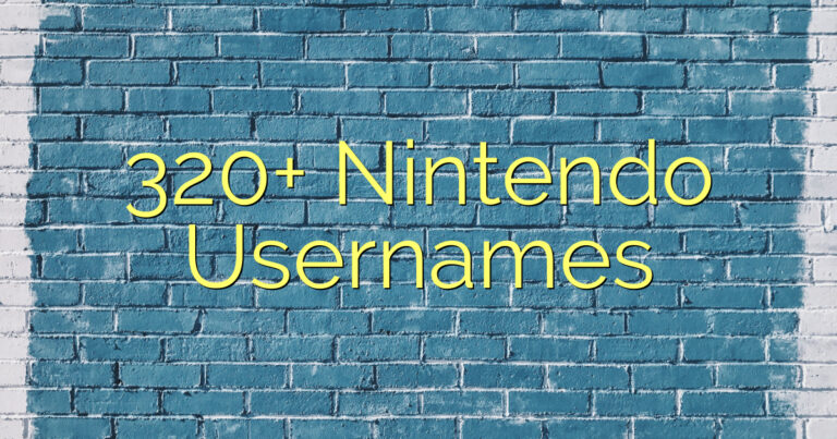 320+ Nintendo Usernames