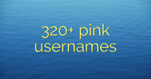 320+ pink usernames