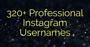 320+ Professional Instagram Usernames