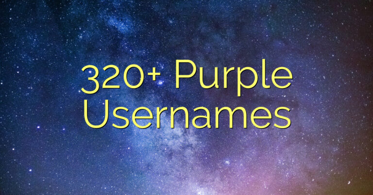320+ Purple Usernames