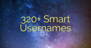 320+ Smart Usernames