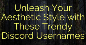 Unleash Your Aesthetic Style with These Trendy Discord Usernames